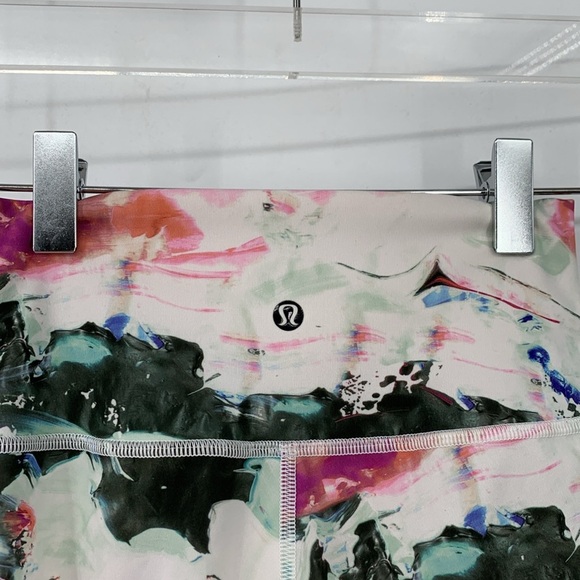 Lululemon high times leggings pigment wave white colorblock pink active yoga 2 - Picture 2 of 4